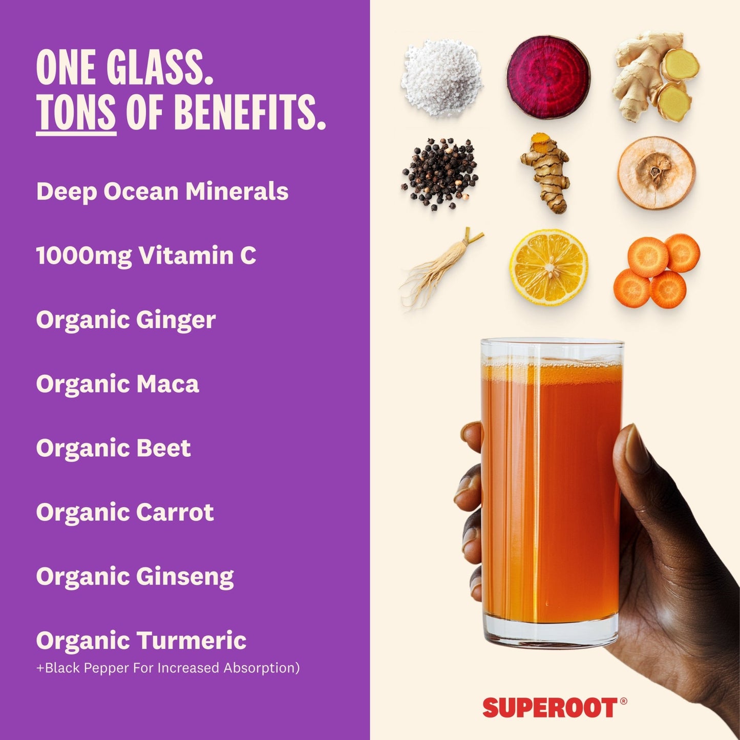 Superoot - Ginger Grape - 12 pack