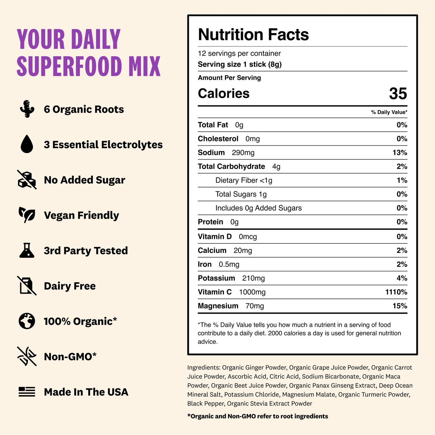 Superoot - Ginger Grape - 12 pack
