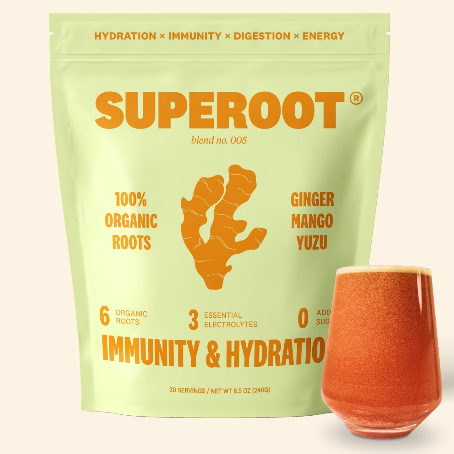 Superoot - Ginger Mango Yuzu - 30 serving