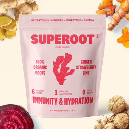 Superoot - Ginger Strawberry Lime - 30 serving