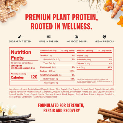 Superoot Golden Protein – 100% Plant-Based Power with Functional Roots